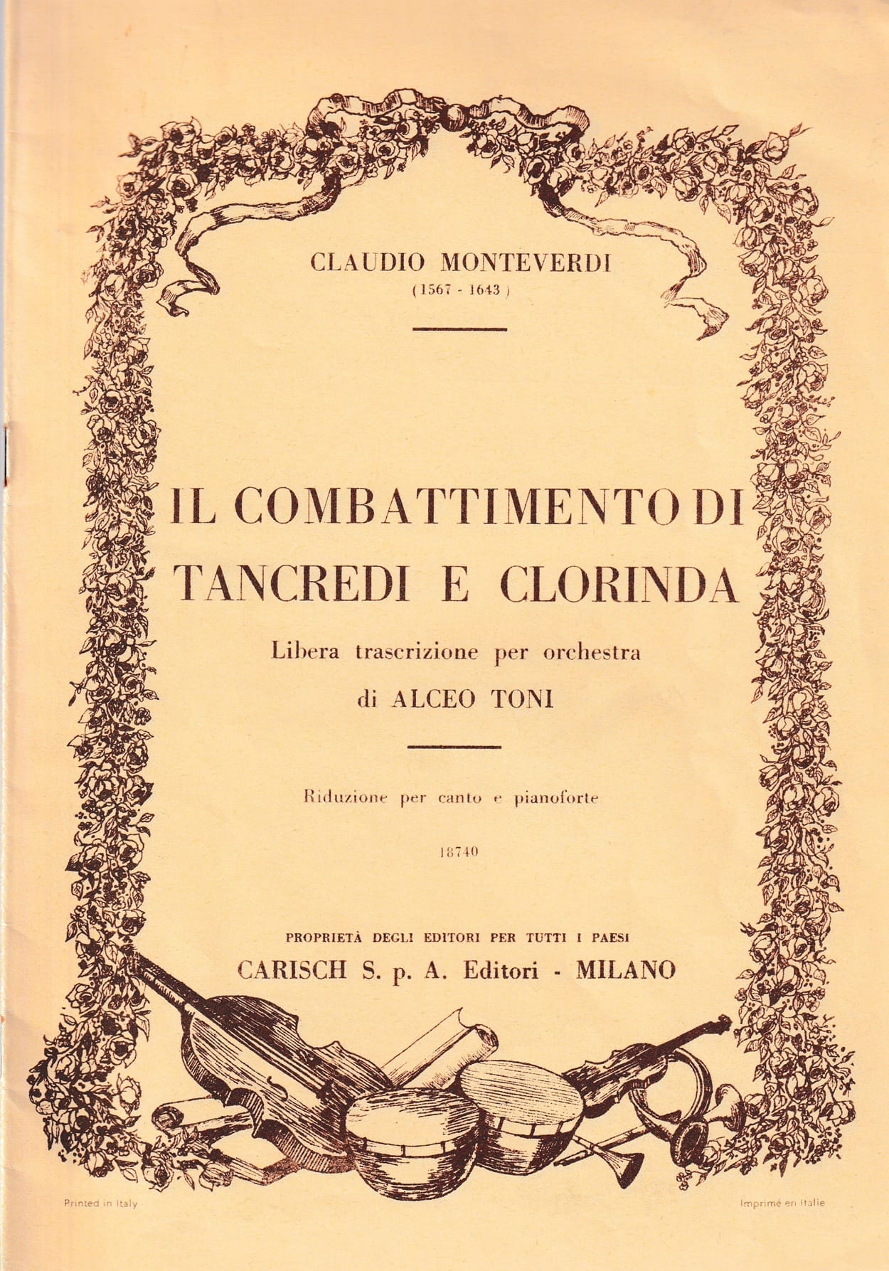 Combattimento di Tancredi e Clorinda - Trascrizione per orchestra 
